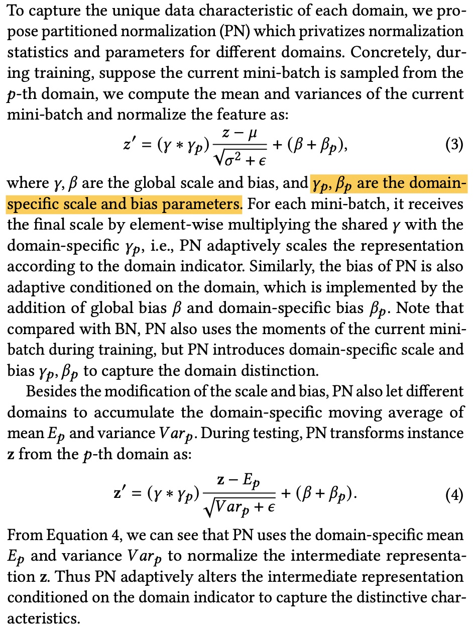 partitioned normalization